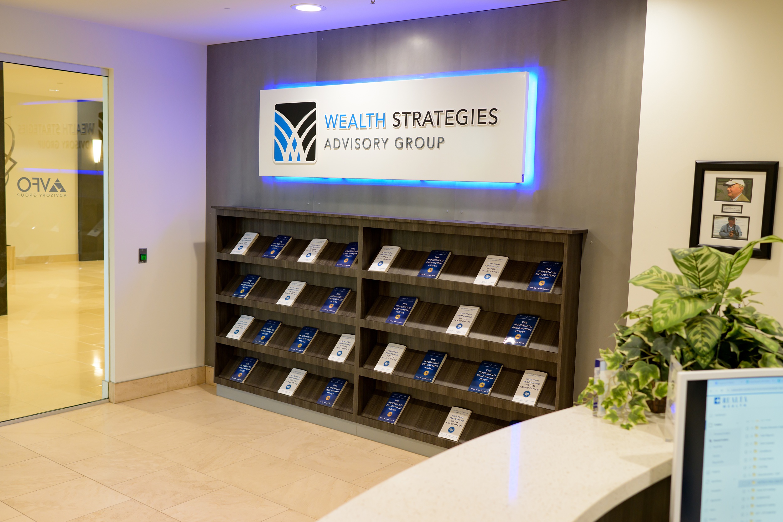 An image of the front receptionist entrance to a business that needed to update brand photos